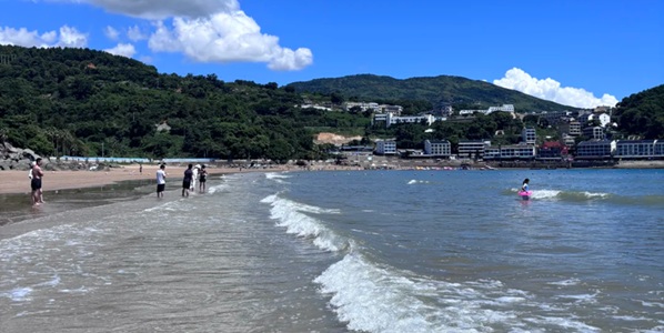 温州苍南渔寮沙滩全景图