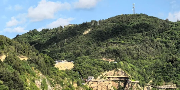 温州洞头仙叠岩海景全景图