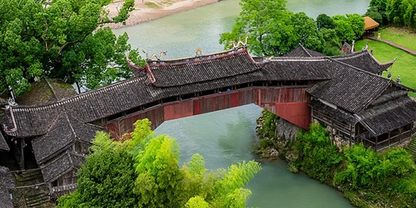 温州泰顺北涧桥全景图